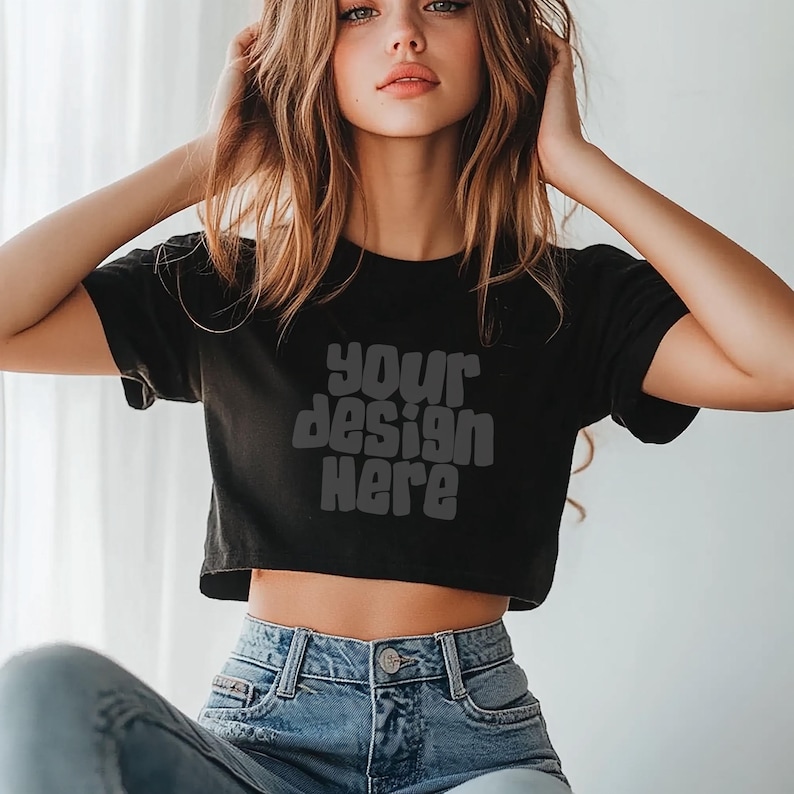 Next level 5080 Black Cropped TShirt Mockup Boho Shirt Mockup Crop Shirt Mockup Tshirt Mockup Stock Photo Mockup JPG Digital Download Listing 1896774765